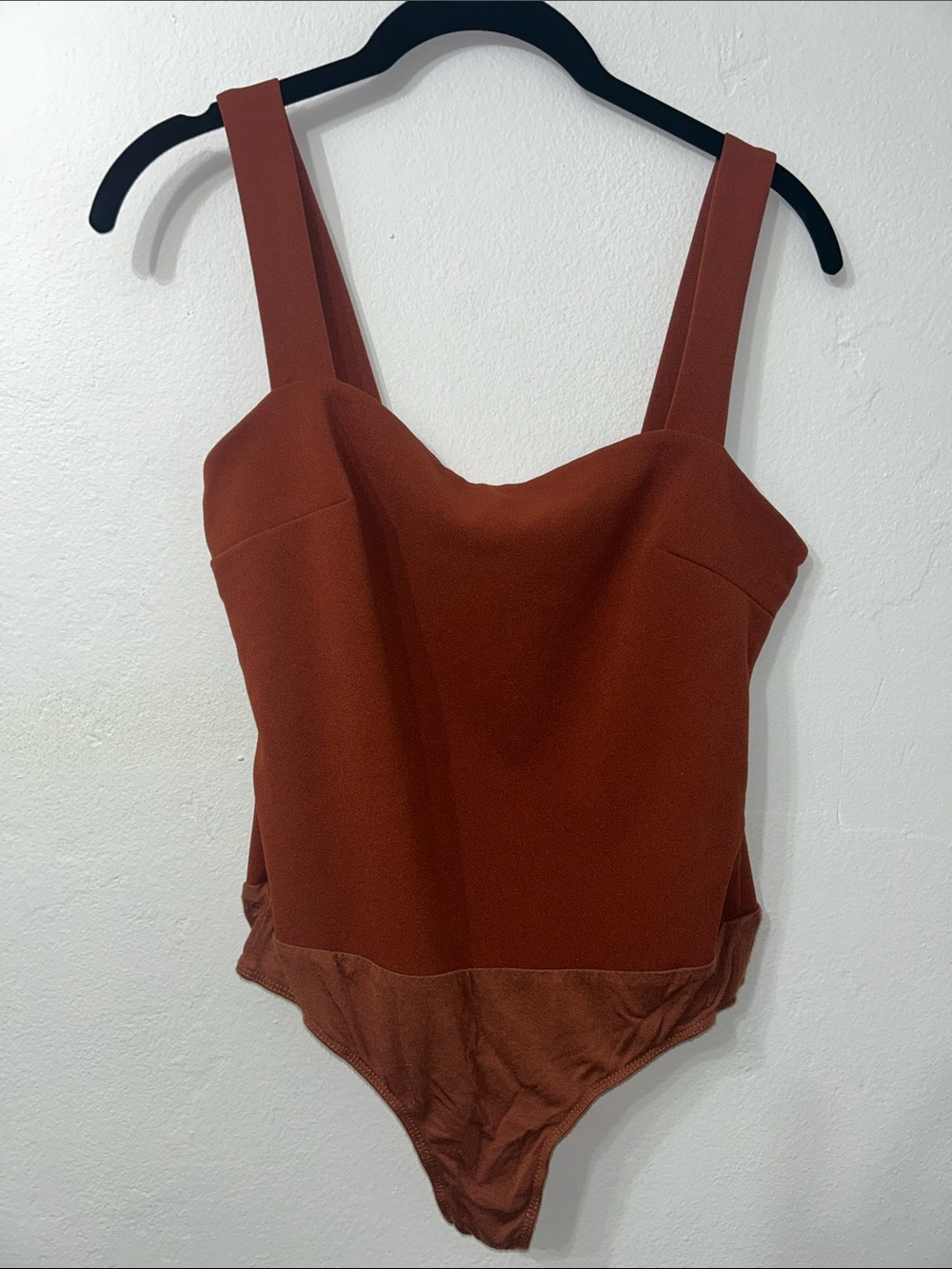 Lulu's Rust Wide-Strap Bandeau Bodysuit
